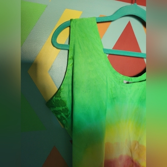 Vintage Rima Beachwear Women's Tie Dye Sleeveless Tie Dress Size XL - Picture 10 of 10